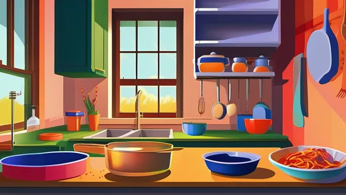 compact dorm kitchen setup with basic cooking equipment and organized ingredients