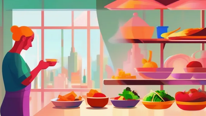 person checking progress on a smartphone with healthy meal in background