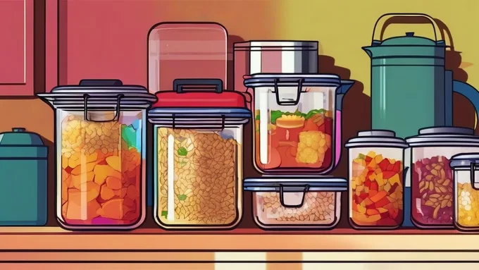 meal prep containers filled with pre-portioned kettle cooking ingredients and cooked grains ready for dorm room storage