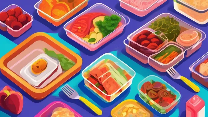 smartphone showing meal tracking app next to organized meal prep containers and grocery receipt