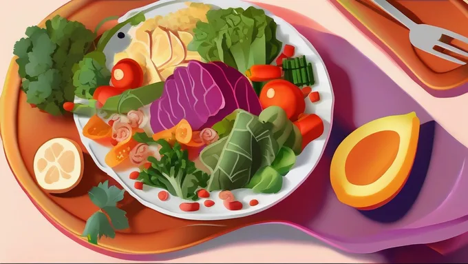 balanced meal plate with colorful vegetables and lean protein portions