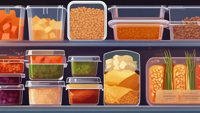 organized meal prep containers with various cooked grains and proteins