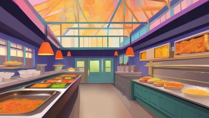 college dining hall with separate gluten free serving station and clearly labeled food options