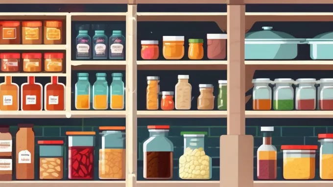 organized kitchen pantry with clearly labeled gluten-free ingredients and storage containers