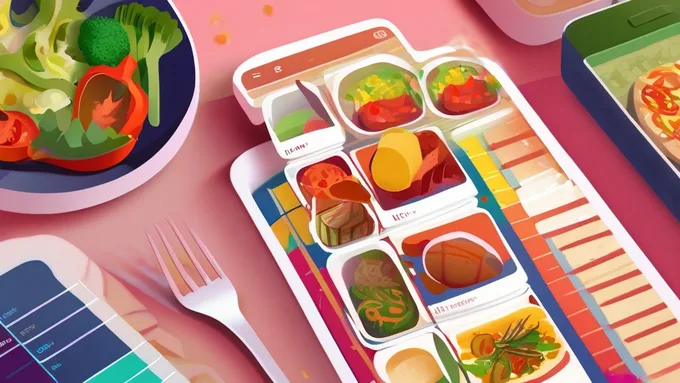 smartphone displaying meal planning app with weekly calendar view